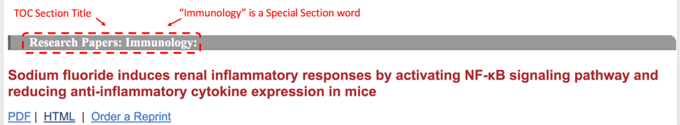 Special Section